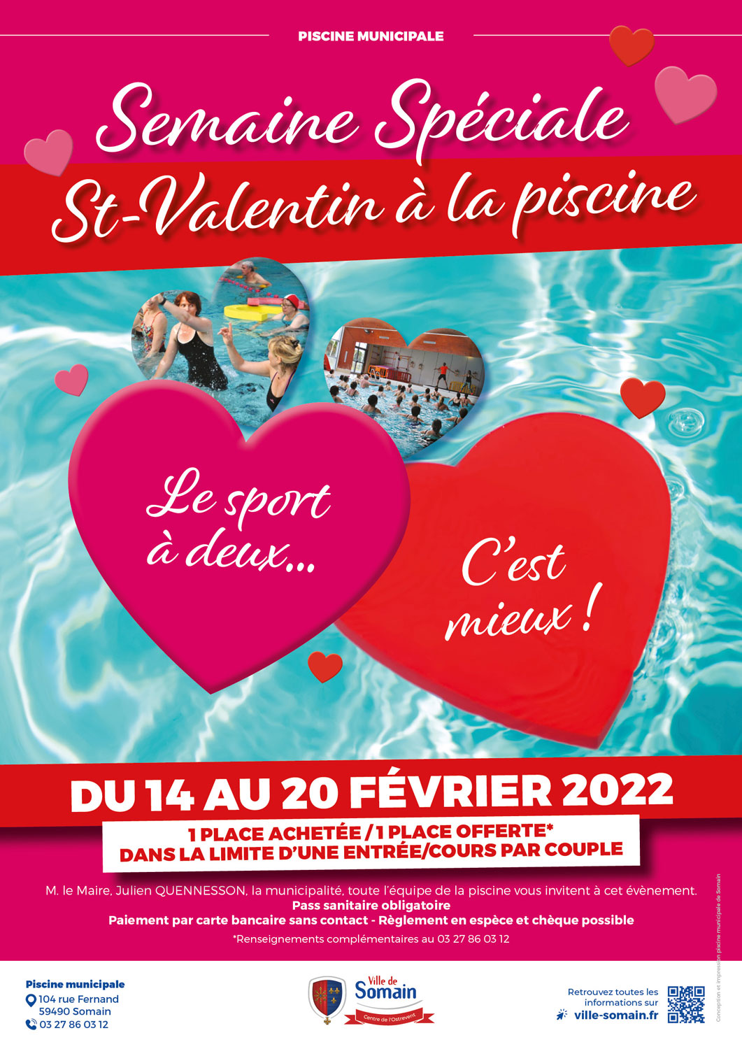 Semaine Spéciale St Valentin à la piscine